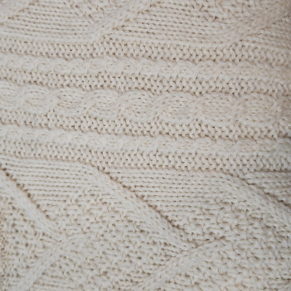 Vintage Peterborough Row 100% Wool Sweater Men's M Made in Scotland Cable Knit - Picture 11 of 13